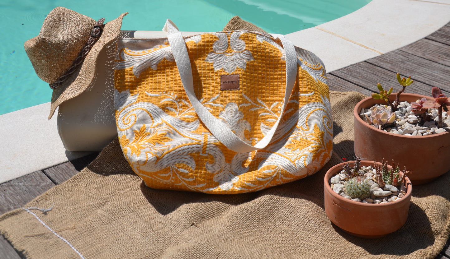 Sac cabas Fleur de lys - Anses coton