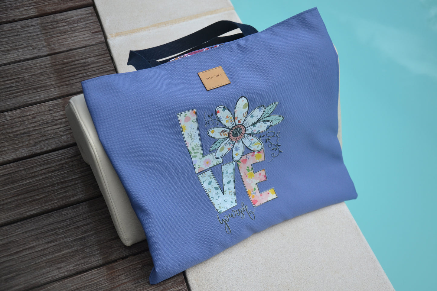 Sac cabas Love Bleu