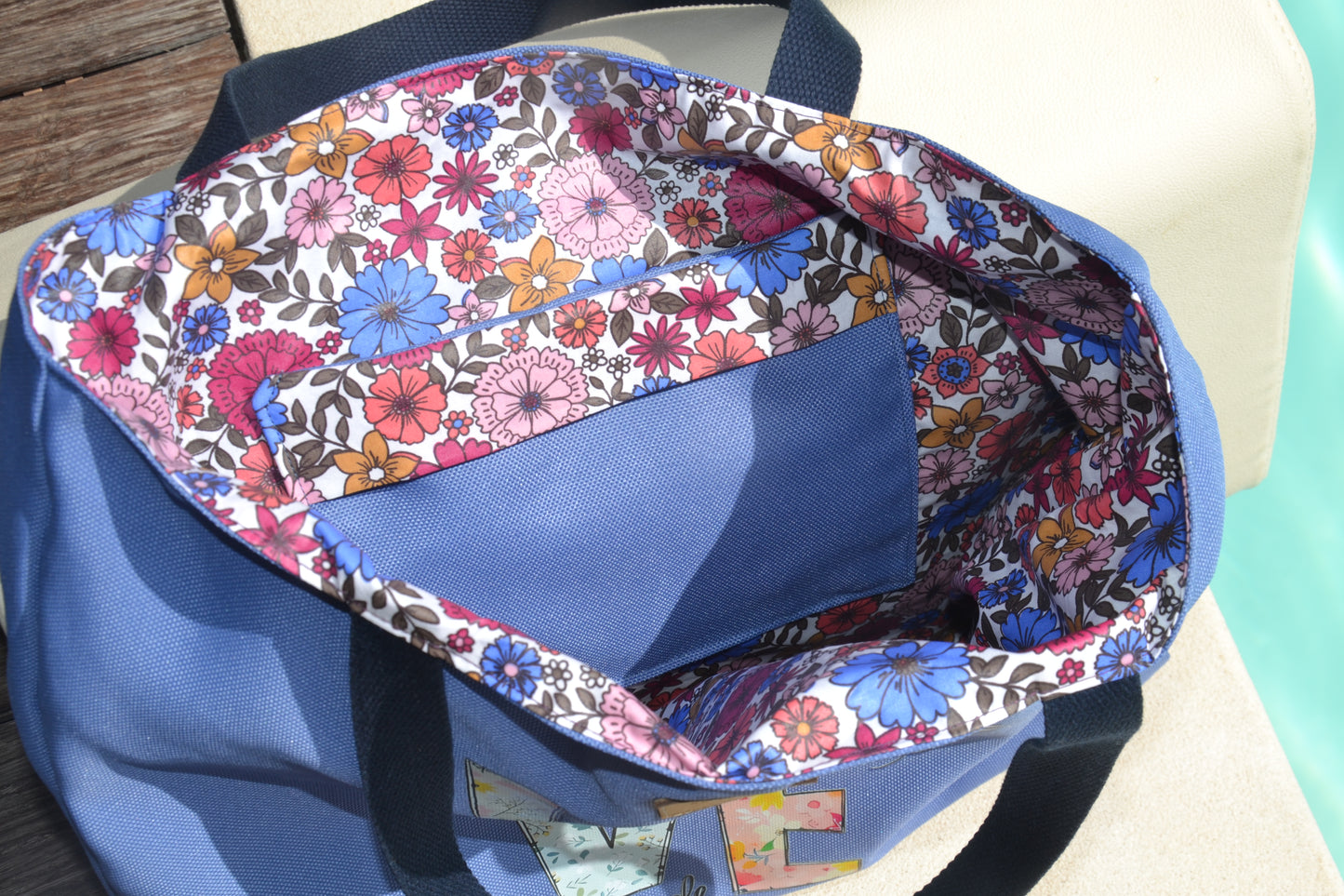 Sac cabas Love Bleu
