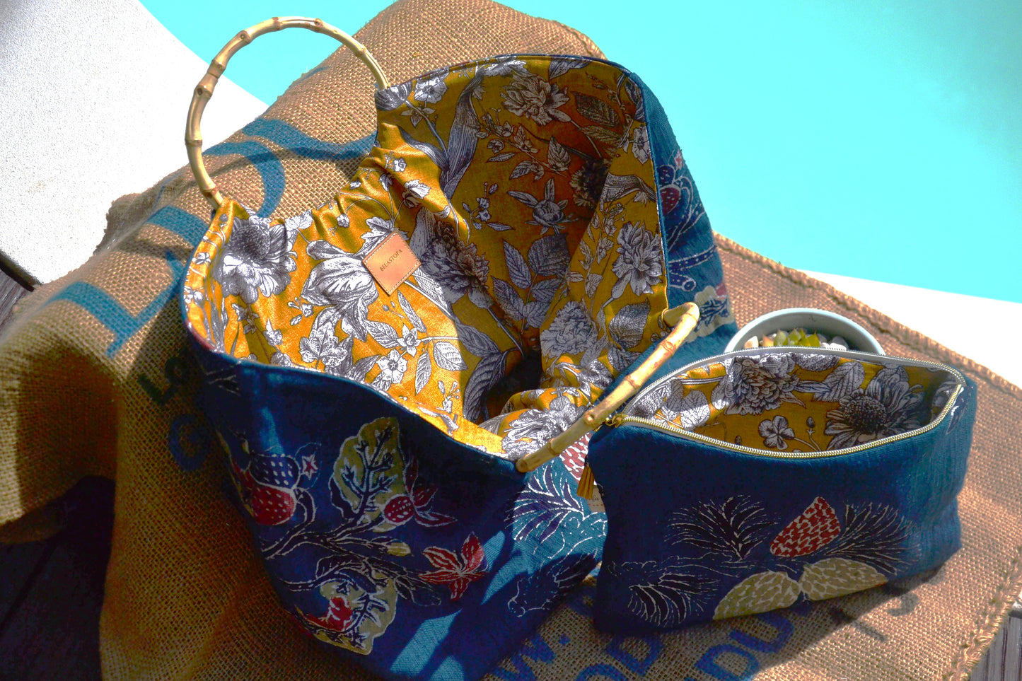 Sac cabas Papaye et sa pochette offerte